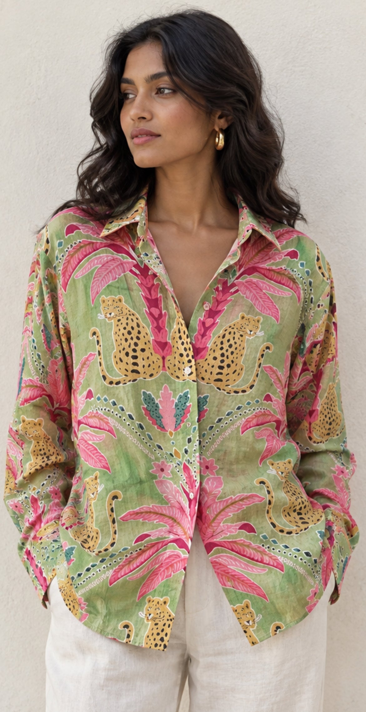 Jungle Queen Over-Sized Printed Shirt