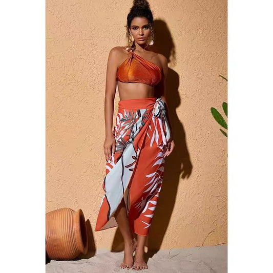 Palm Escape Three-Piece Swim Set