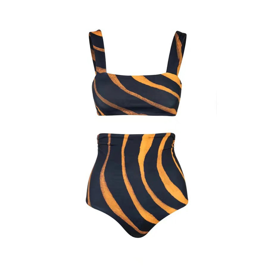 Sunstripe Swimsuit Set With Cover-Up