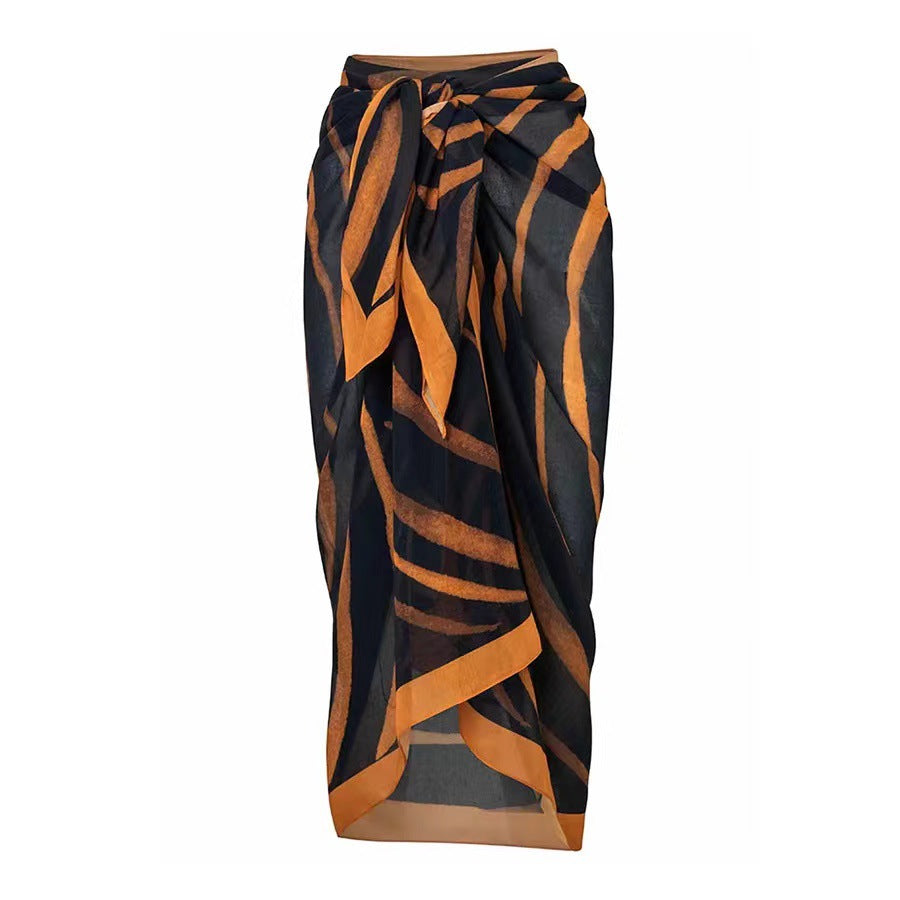 Sunstripe Swimsuit Set With Cover-Up