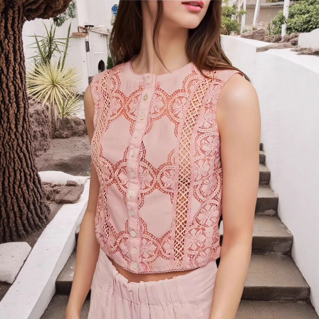Sleeveless Lace Top