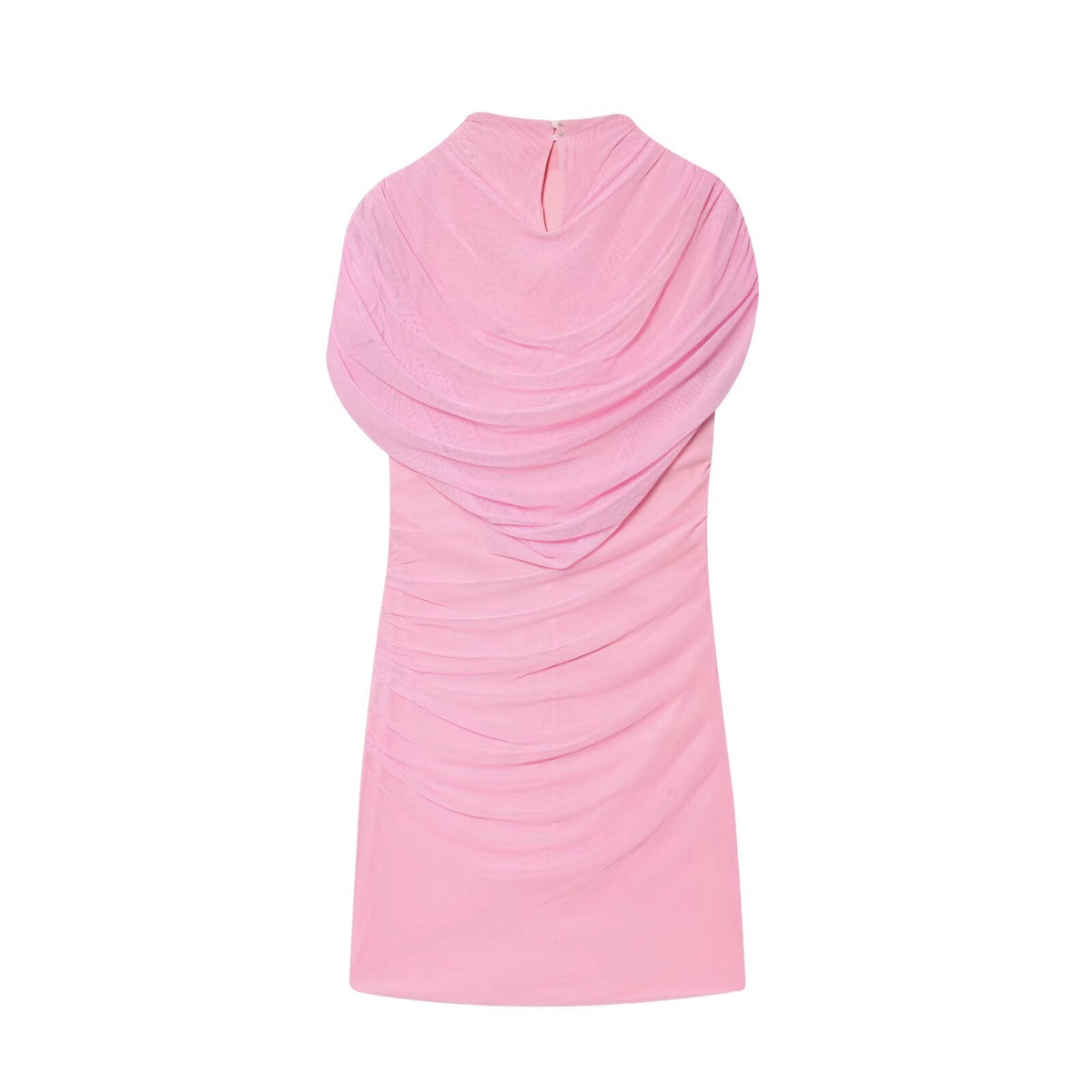 Draped Neck Sheath Dress