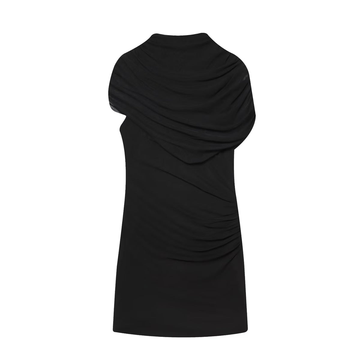 Draped Neck Sheath Dress
