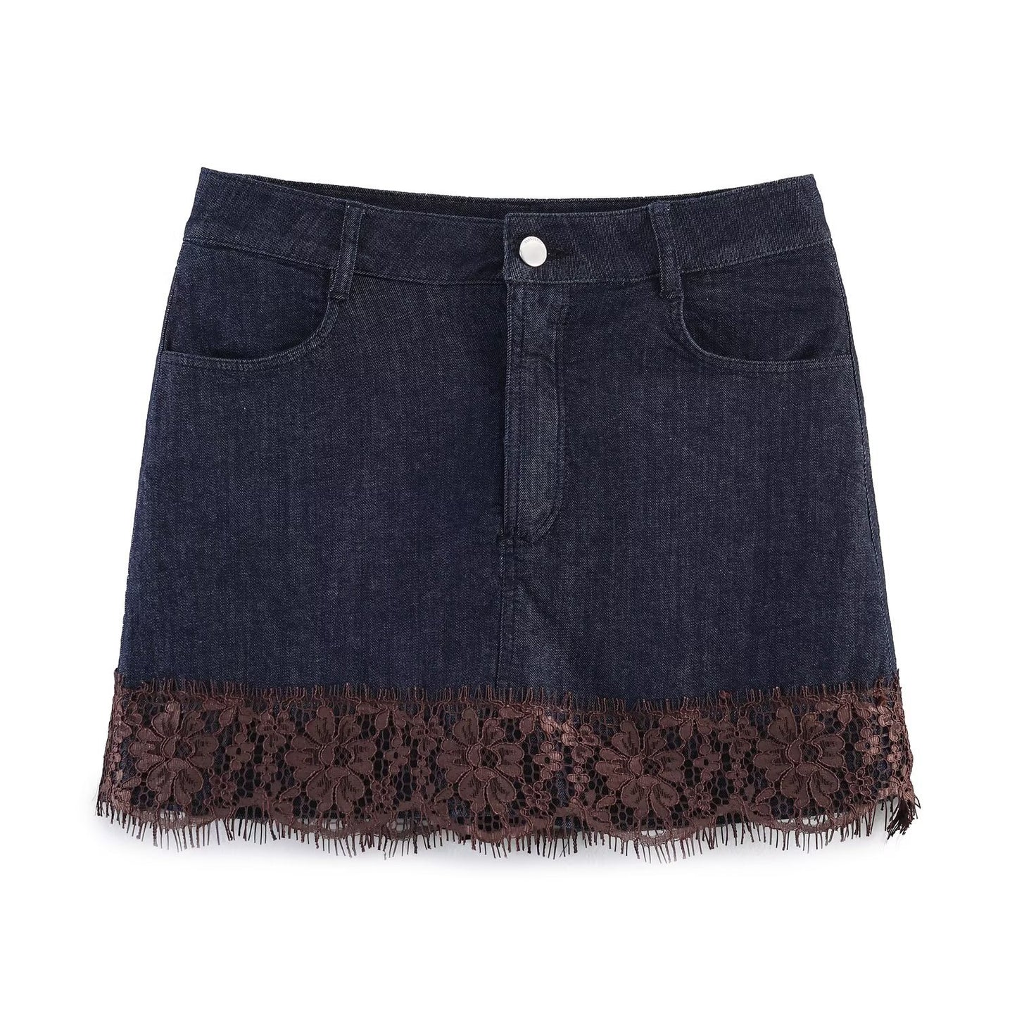 Denim and Lace Skirt