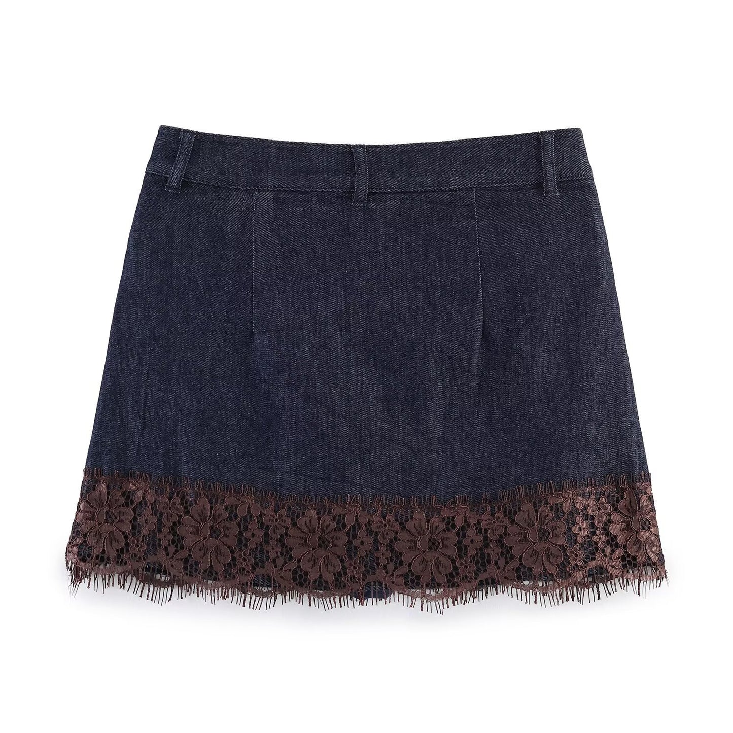 Denim and Lace Skirt