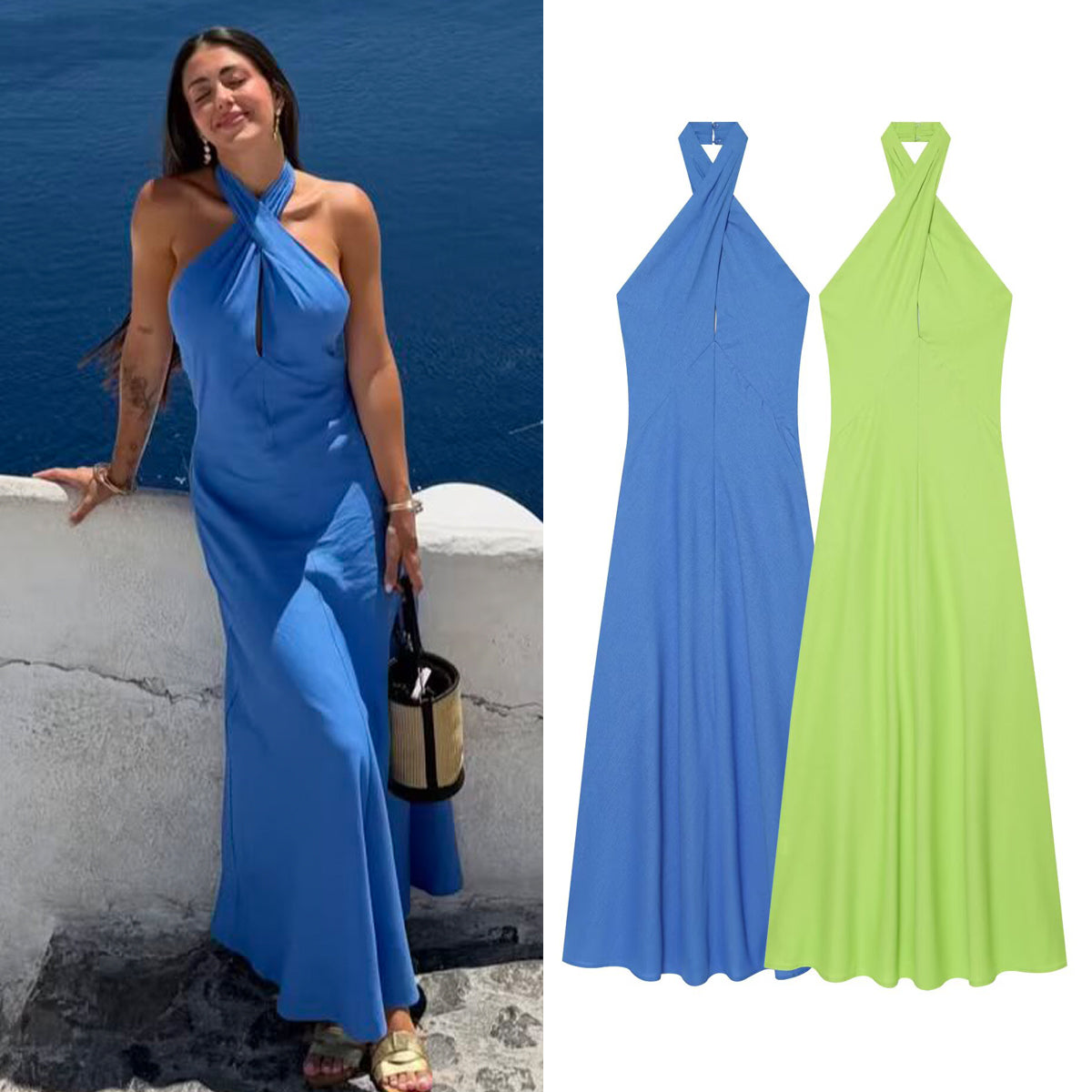 After Sunset Halter Maxi Dress