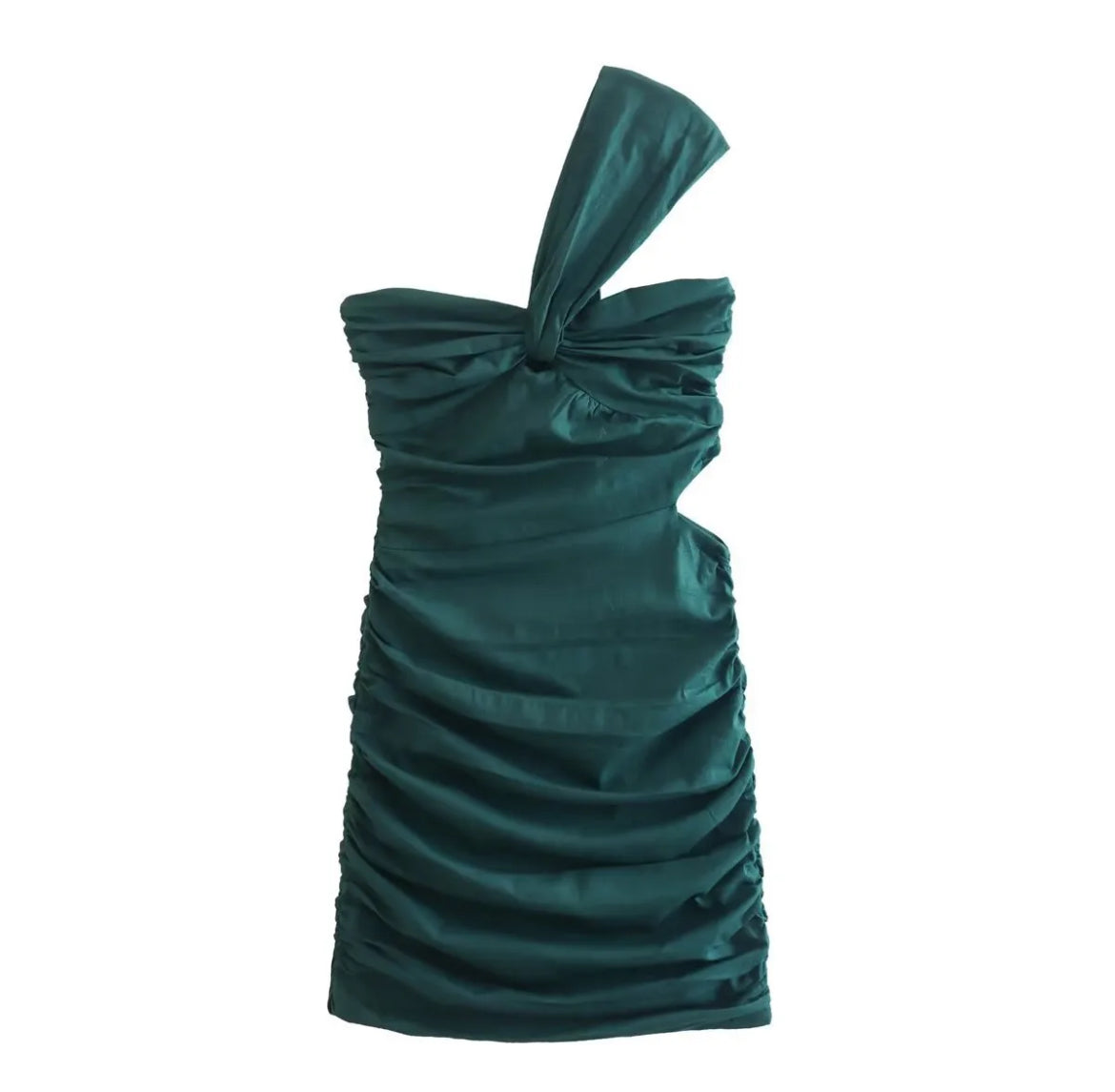 Ruched One Shoulder Dress