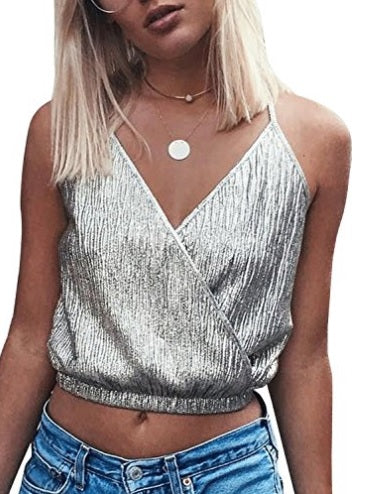 Riva Metallic Crop Top