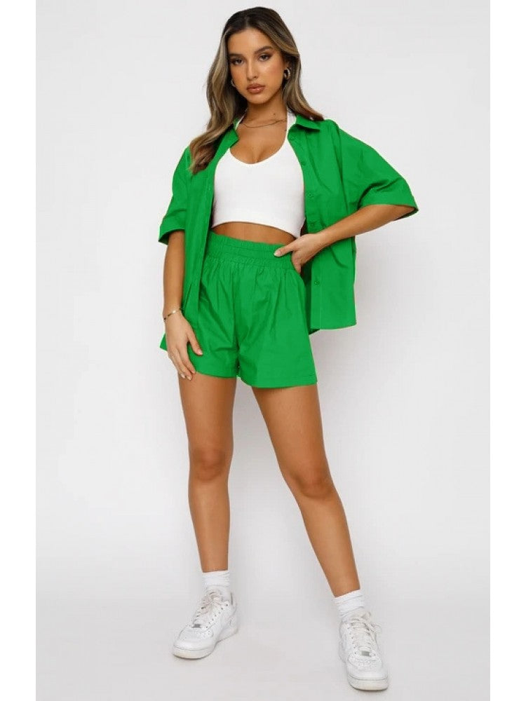 Parakeet Green Shorts Co-ord Set