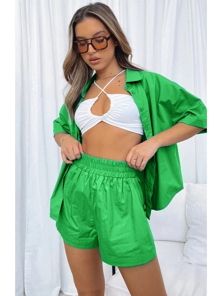 Parakeet Green Shorts Co-ord Set