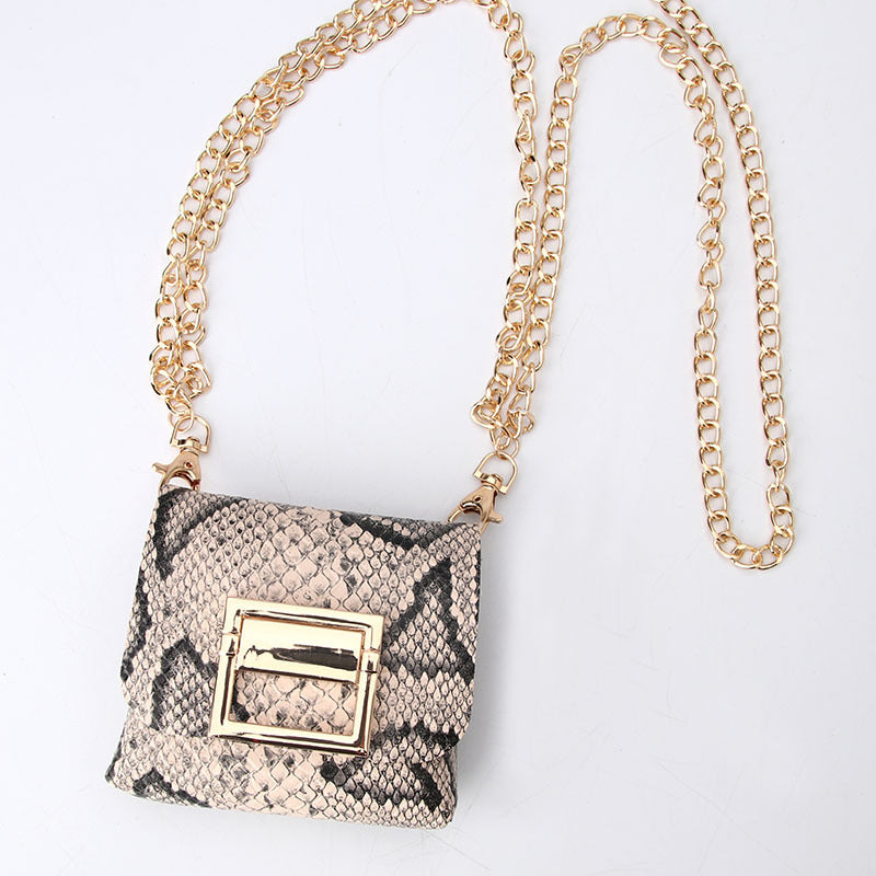 Snakeskin PU Leather Belt Bag