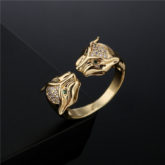 Funky Jaguar Gold Plated Ring