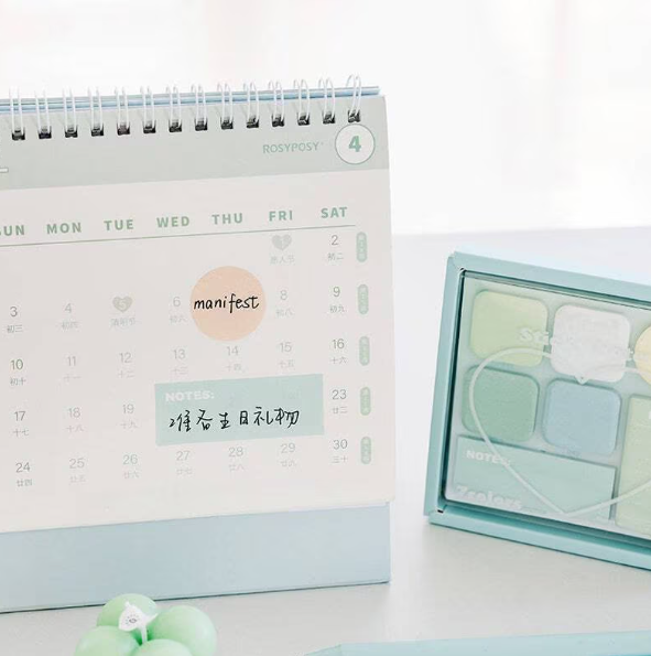 Pastel Mini Sticky Notes Box in Mint