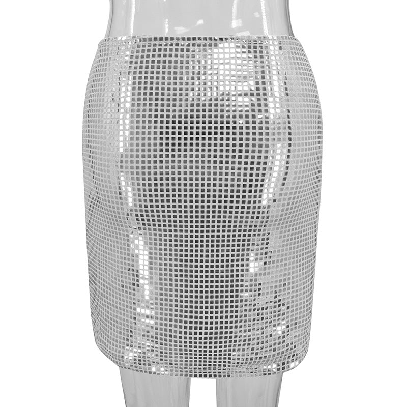 Silver Metallic Skirt