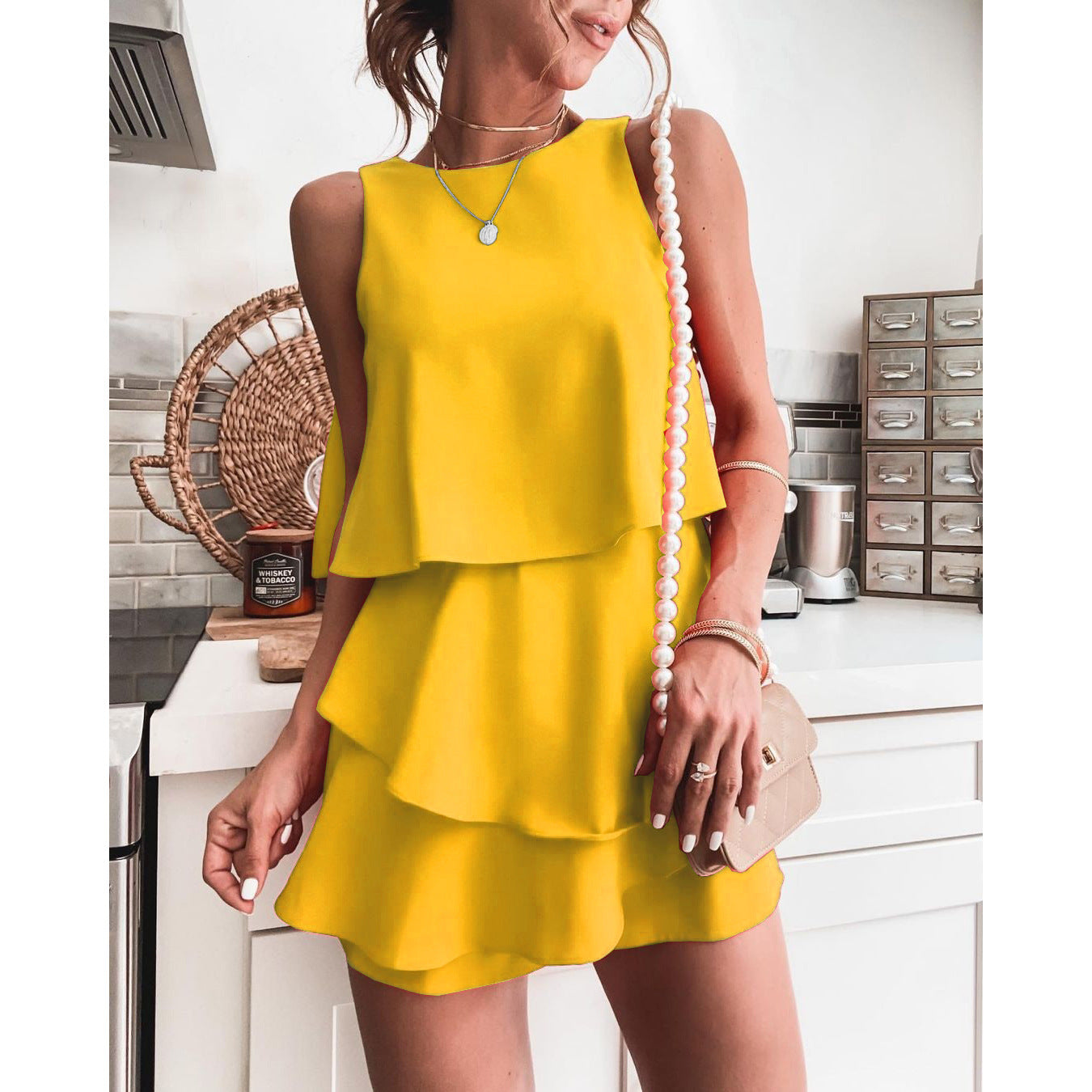 Sleeveless Layered Romper