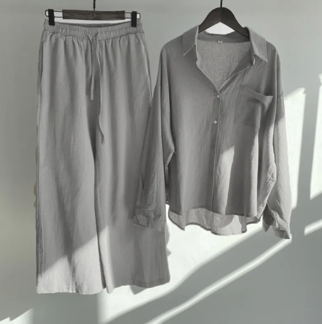 Cotton Shirt and Pant Set