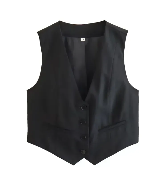 Button Down Sleeveless Vest