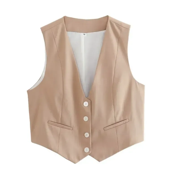 Button Down Sleeveless Vest