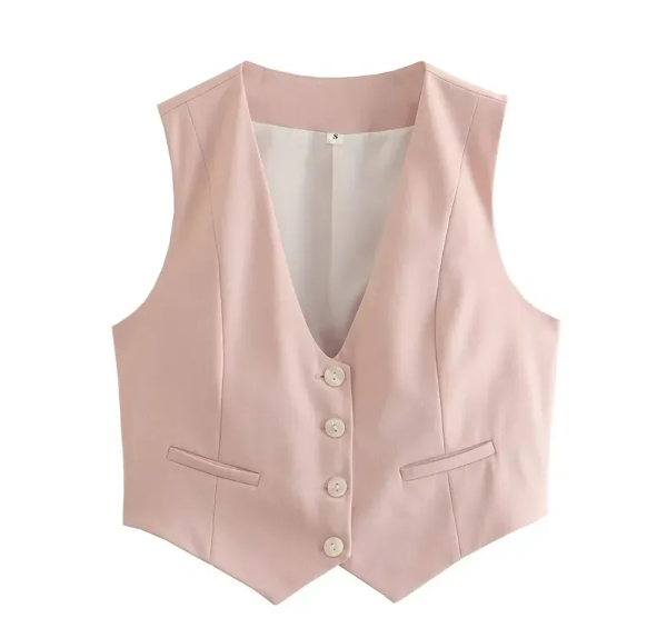 Button Down Sleeveless Vest