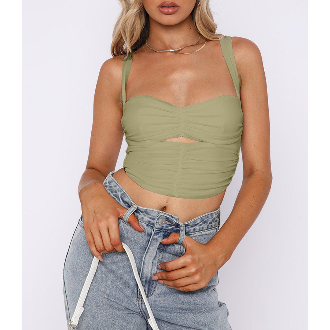 Matcha Green Cut-Out Crop Top