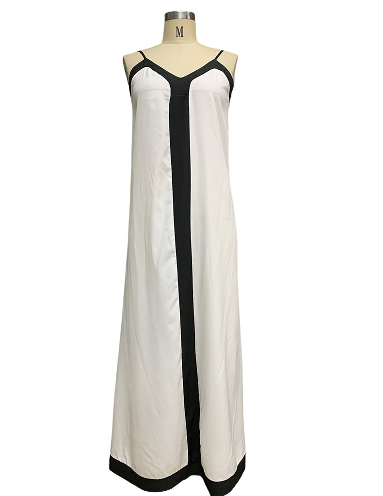 Ivory and Black Maxi Dress