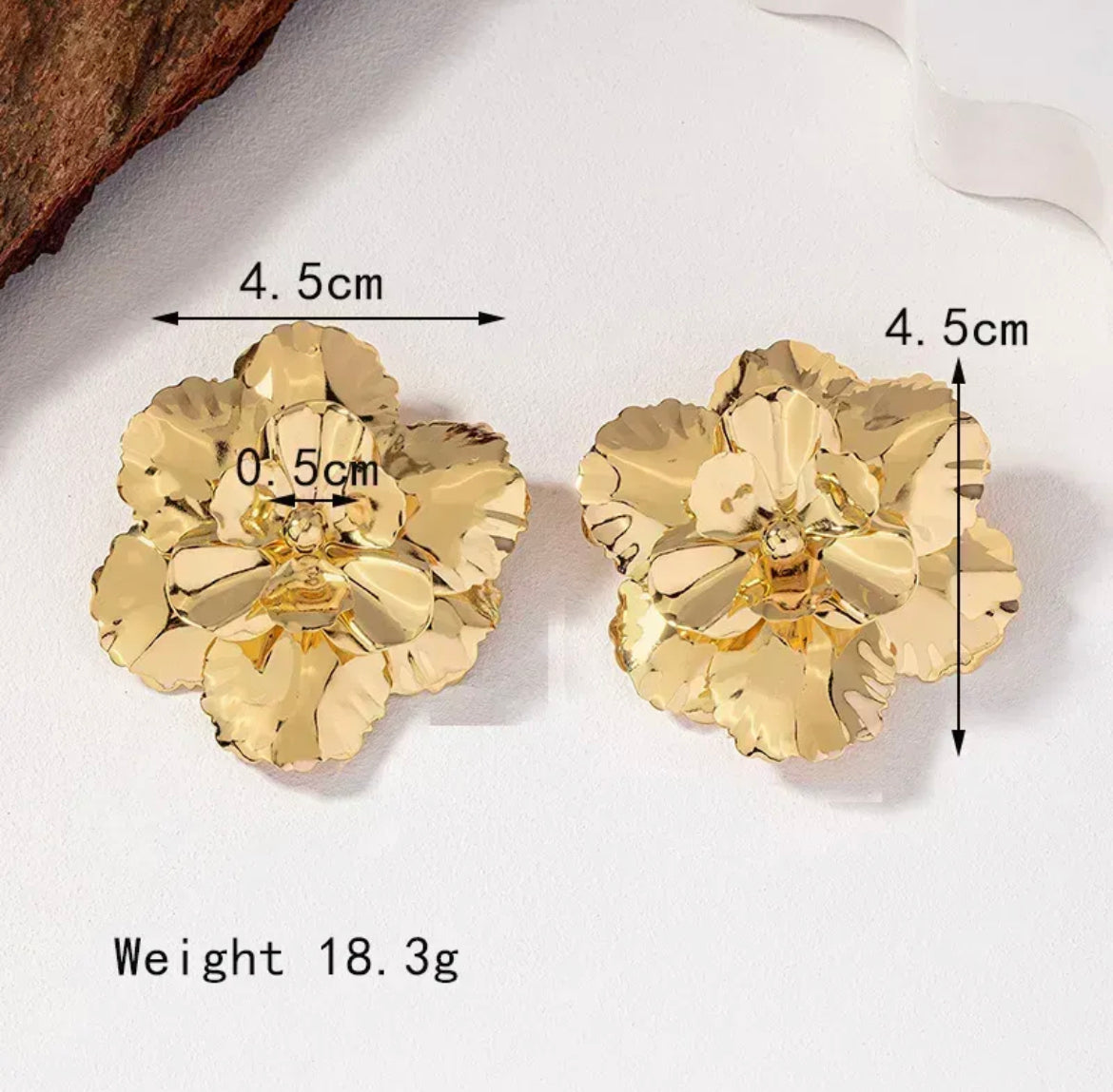 Gold Plated Floral Studs
