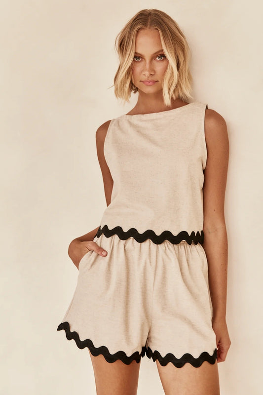 Sleeveless Shorts Set