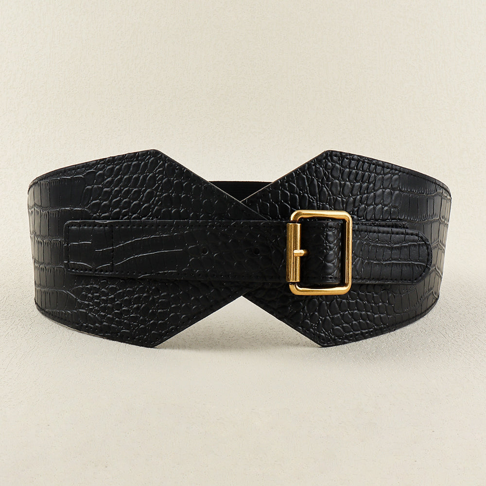 Wide Belt with Buckle