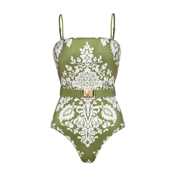 Floral Printed Detachable Strap Swimsuit