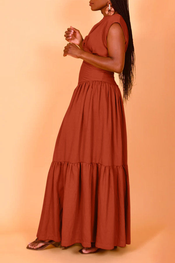 Asymmetrical Tiered Maxi Dress