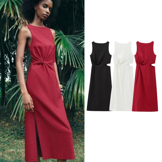 Sleeveless Cut-Out Maxi Dress