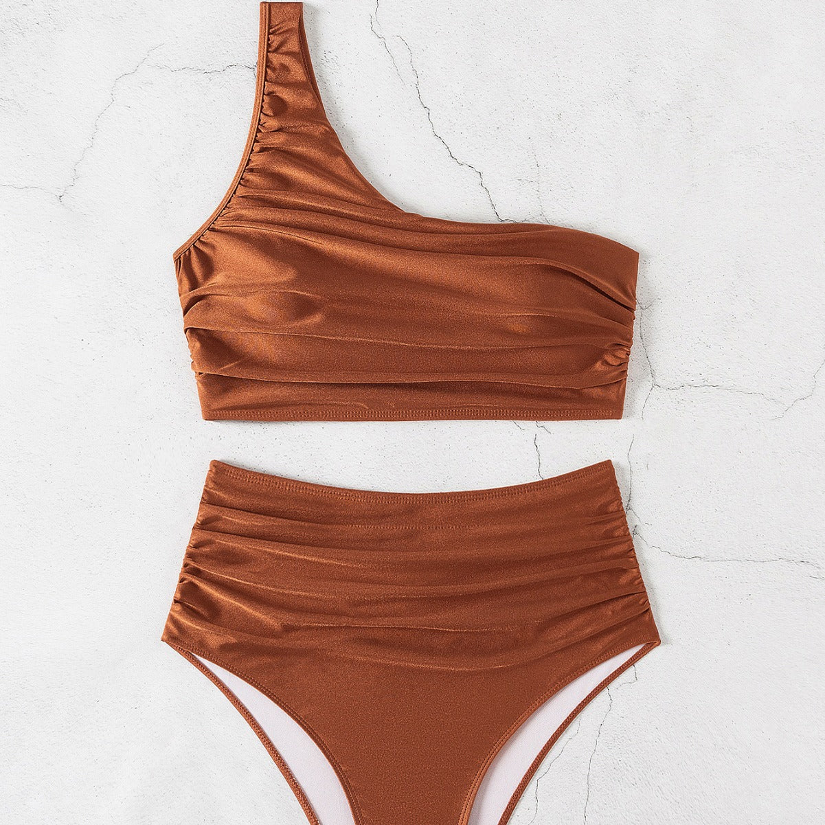 Two Piece One Shoulder Swim Set