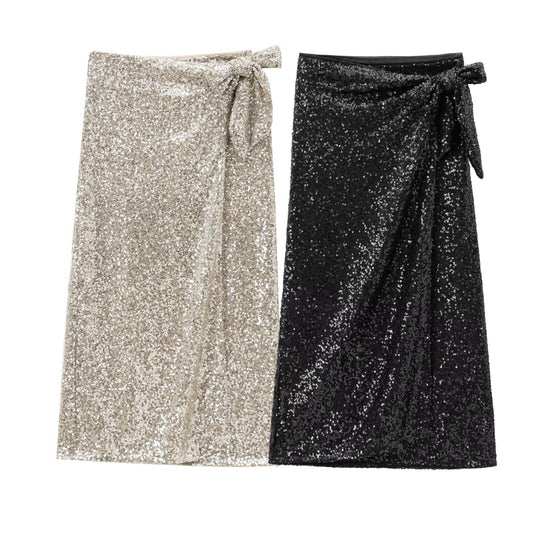 Sequin Wrap Around Skirt