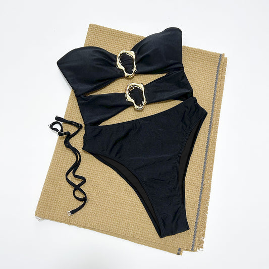 Bandeau Cut-Out Swimsuit