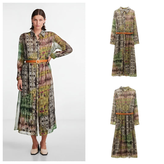 Boho Chic Sheer Printed Maxi Dress