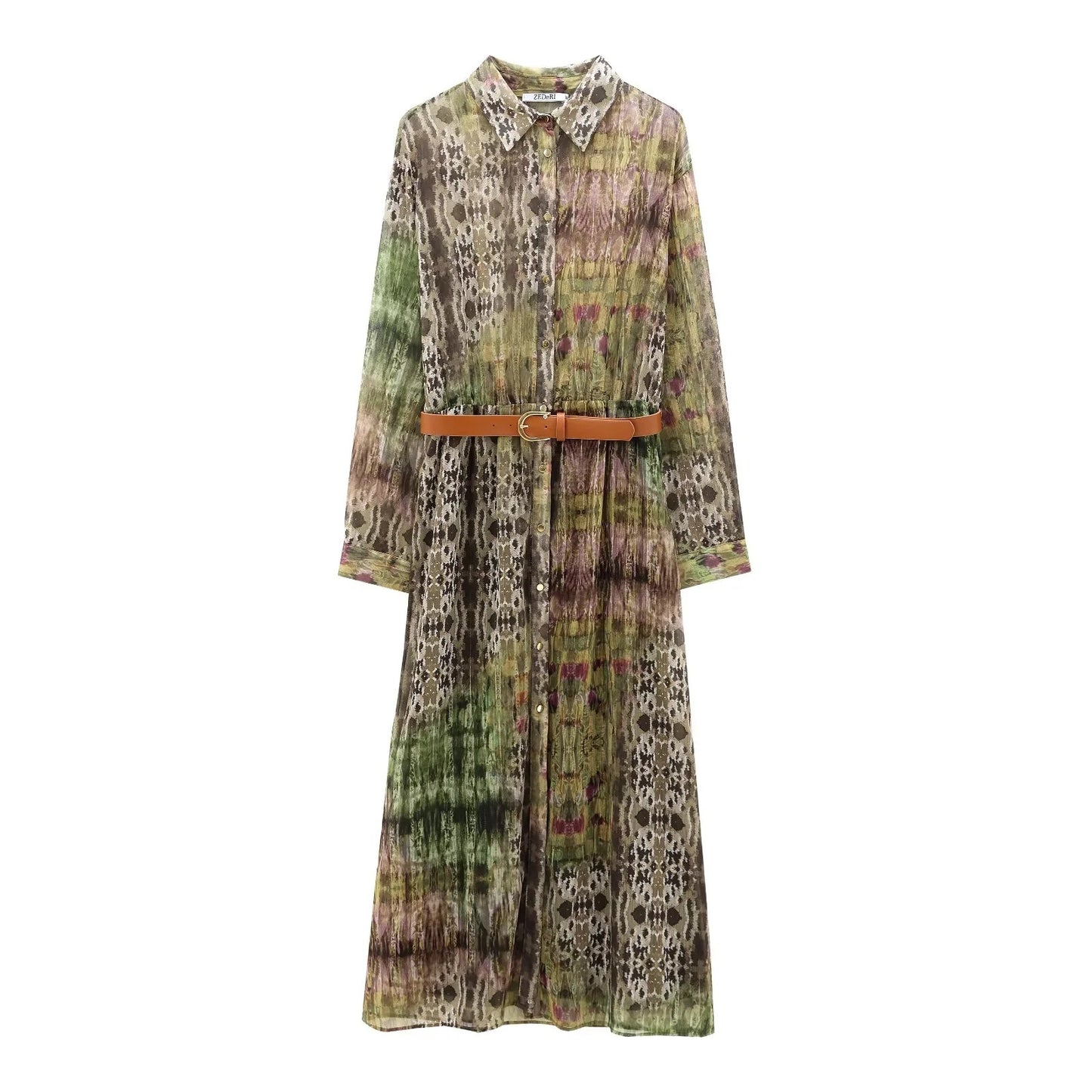 Boho Chic Sheer Printed Maxi Dress