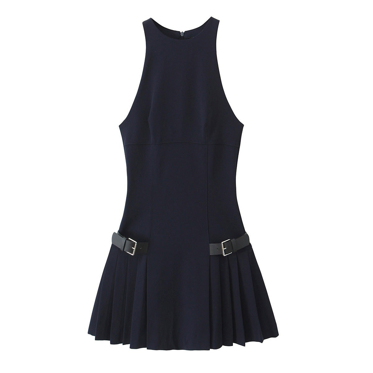 Low Waist Pleated Dress