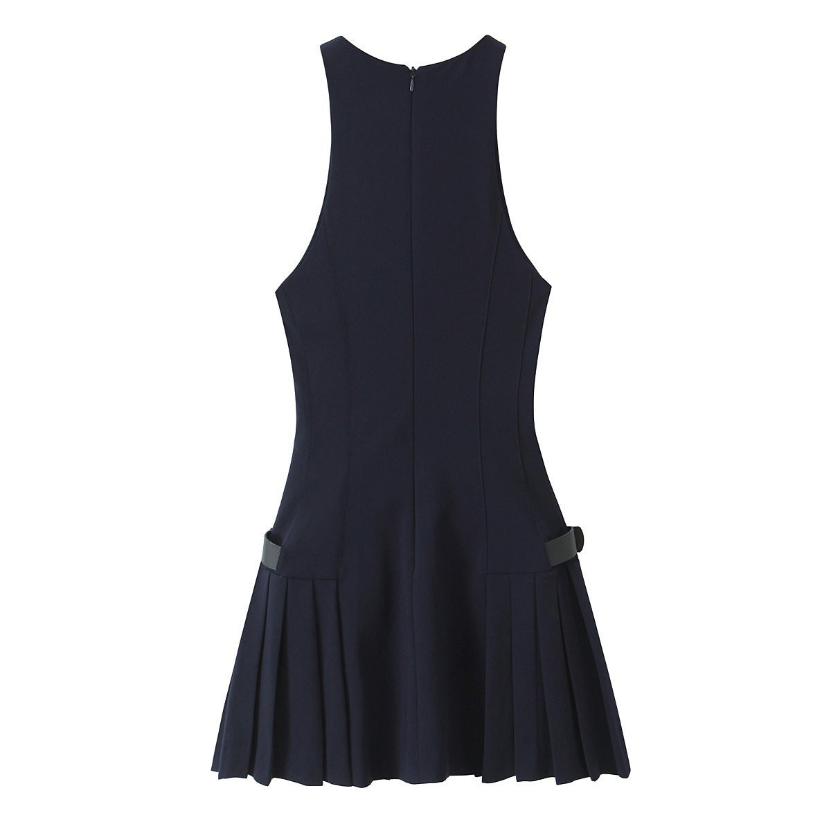 Low Waist Pleated Dress