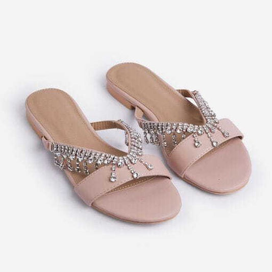 Pale Pink Rhinestone Flats-SHIPS IN 24 HOURS