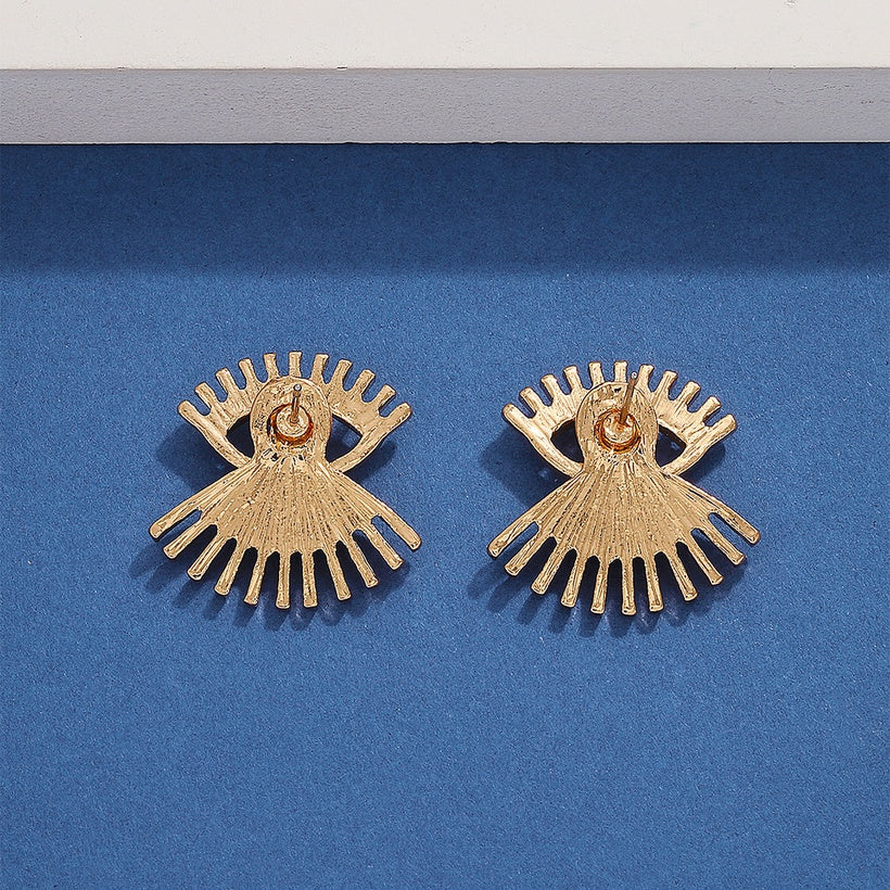 Gold Evil Eye Earrings