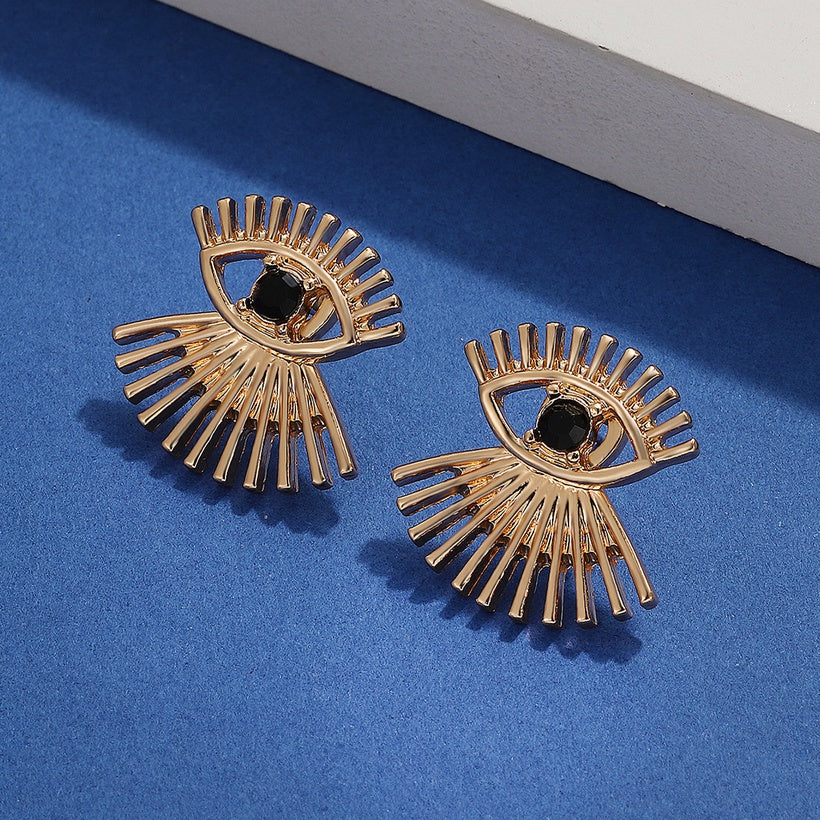 Gold Evil Eye Earrings