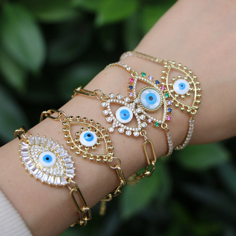 Gold Evil Eye Bracelet