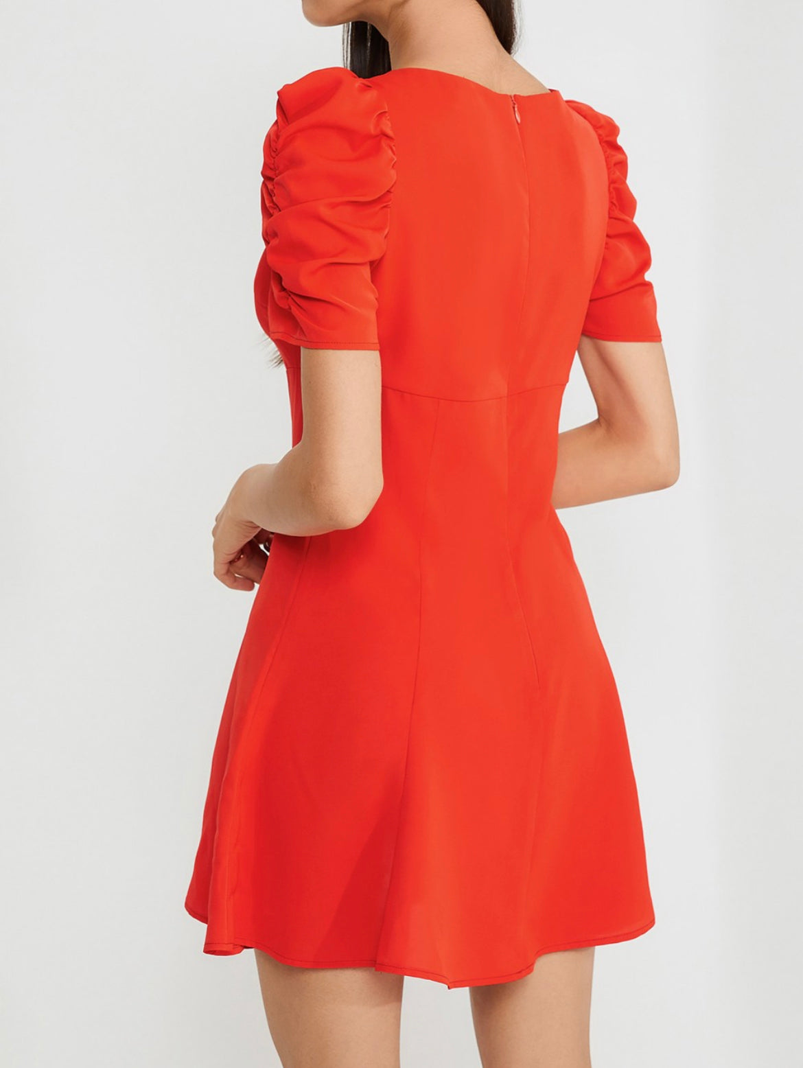 Orange A-Line Dress